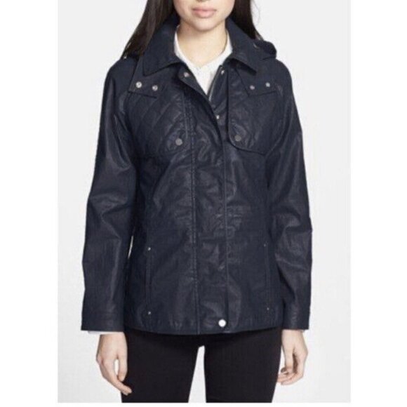 Trina Turk Rain Detachable Hood Jacket P7075 - Picture 1 of 10